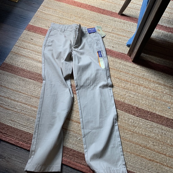 Cherokee ultimate khaki flat front boys‎ pants. Adjustable waist. NWT. Retail 45 - Picture 1 of 3